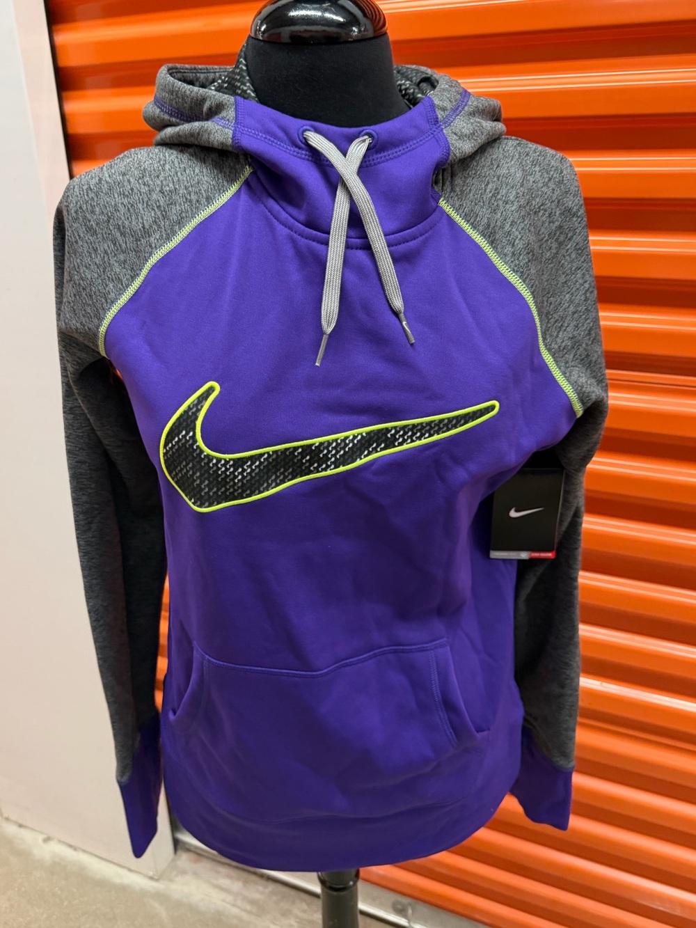 NWT Nike Women's Purple & Gray Pullover Hoodie Sweater 744846 547